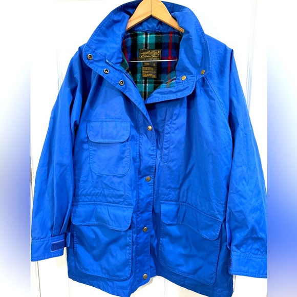VTG Eddie Bauer Women's Plaid Lined Jacket Heavy Windbreaker Heritage Fisherman - Picture 1 of 9
